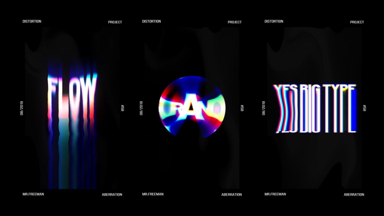 超现代动感活力的文字扭曲效果素材库精选AE模板