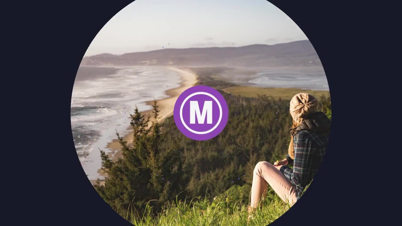 现代时尚清新的动画形状图层徽标展示素材库推荐PR模板