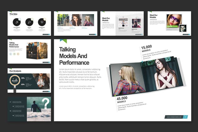 摄影/时尚/服装企业PPT幻灯片设计模板 KooK Powerpoint Presentation插图(5)