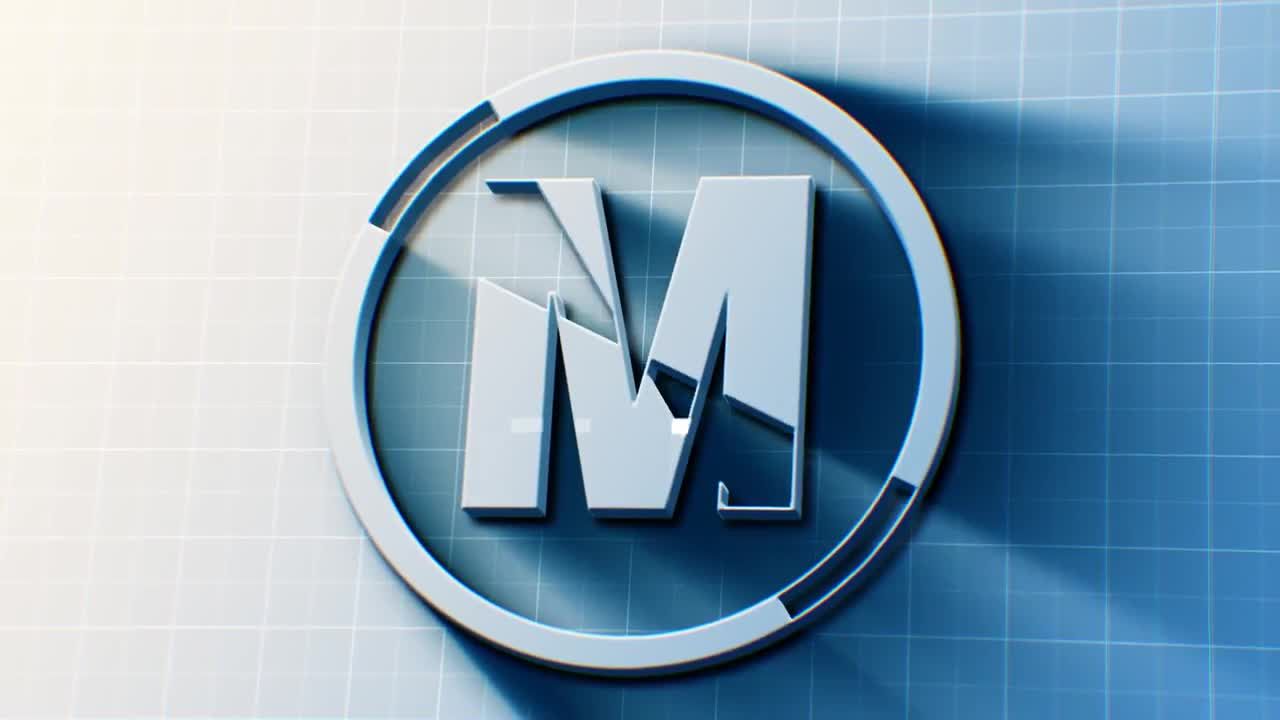 干净的3D徽标素材库精选AE模板