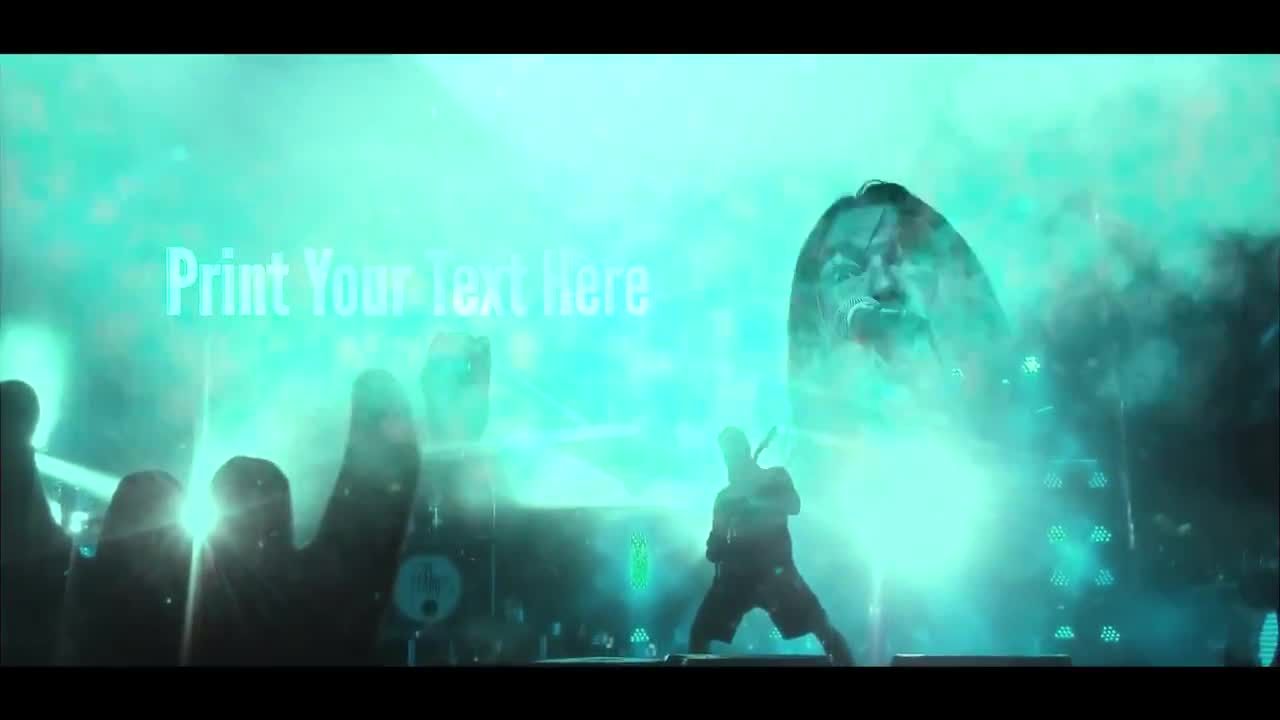 充满活力的摇滚幻灯片素材库精选AE模板