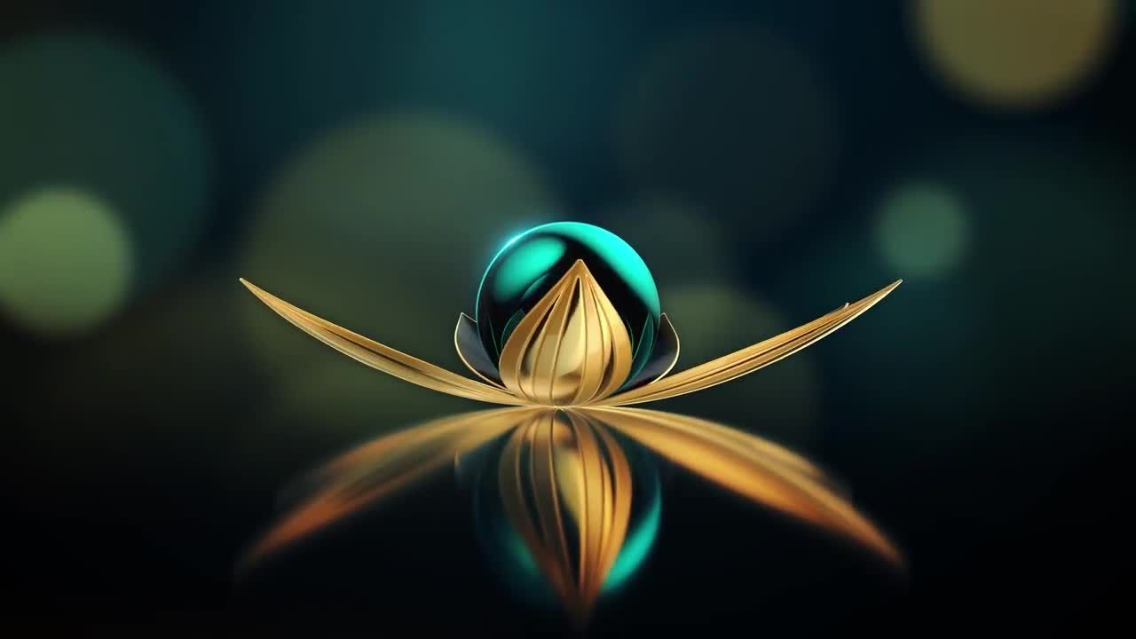 金色花卉logo展示动画素材库推荐PR模板