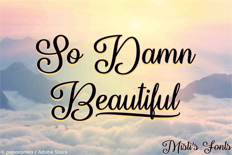 So Damn Beautiful font素材之家精选英文字体