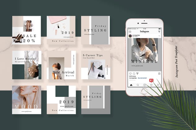 Instagram社交媒体文章贴图模板素材库精选 Roses – Instagram Post Template插图(3)