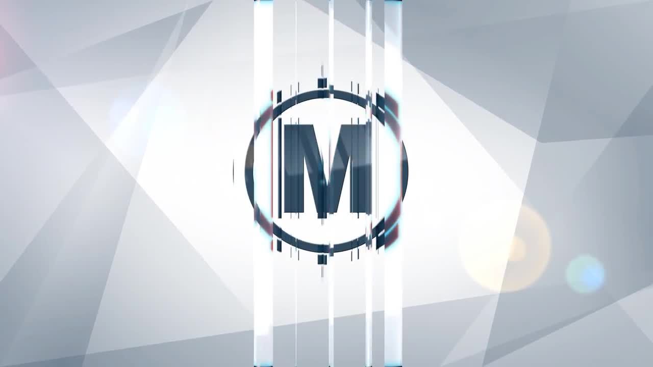 玻璃闪耀效果企业徽标显示素材库精选AE模板