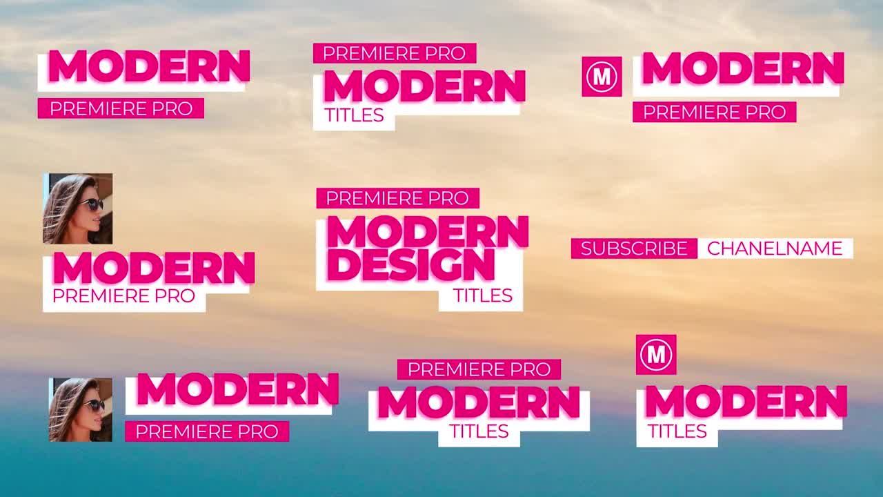 简洁大气的标题文字动画素材库推荐PR模板