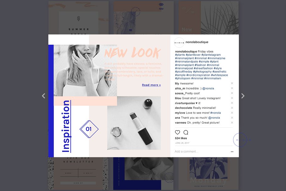 美容化妆主题社交媒体贴图模板素材库精选 Social Media Pack • Alrún插图(3)