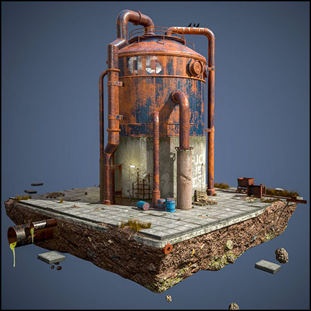 废旧的管罐素材之家精选3D模型
