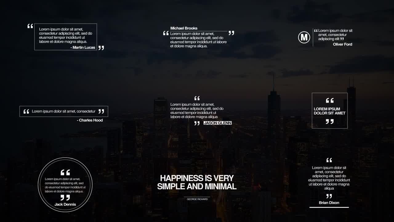 现代动画报价引号标题素材库精选AE模板