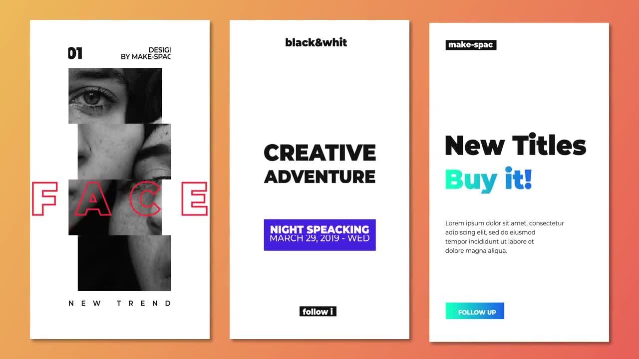 15个Instagram近代故事素材库精选AE模板