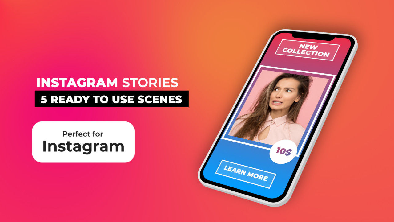 5款竖屏动态照片展示标题动画素材库精选AE模板