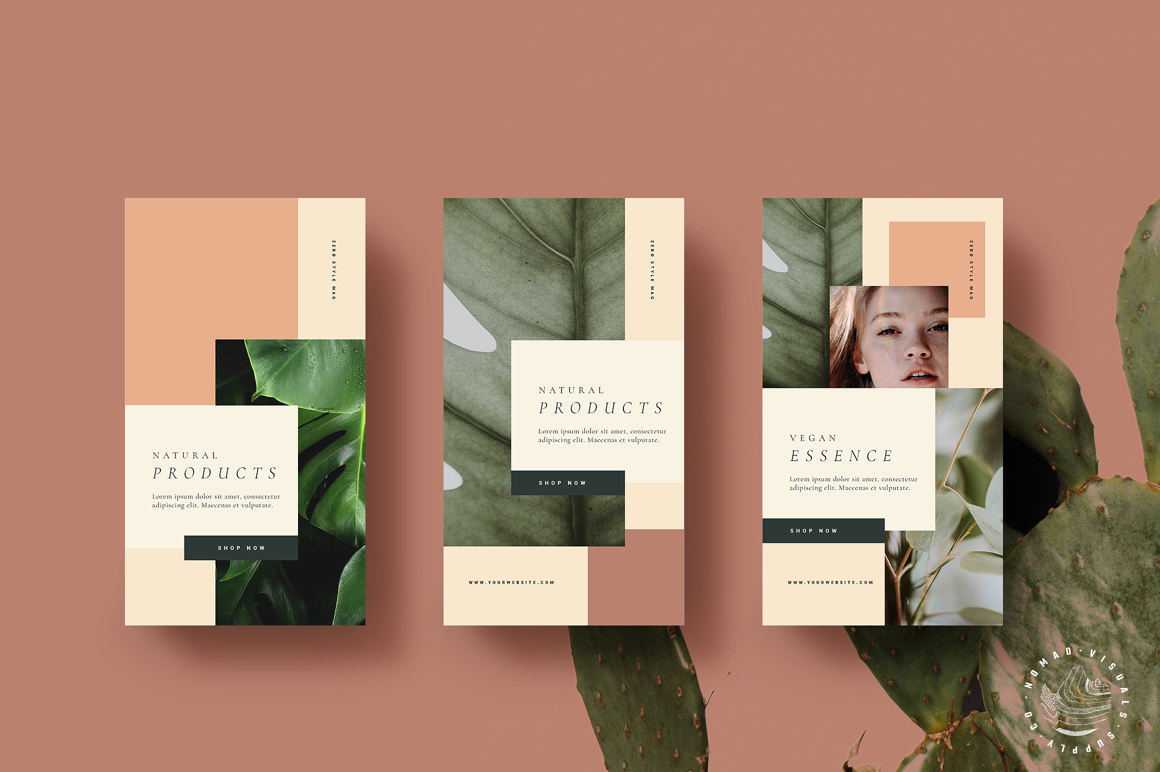 时尚高端Instagram故事动画模板素材库精选 Natural Store Animated Stories [psd]插图(2)