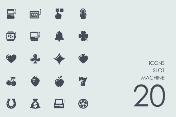 20个纸牌游戏机图标 Slot machine icons