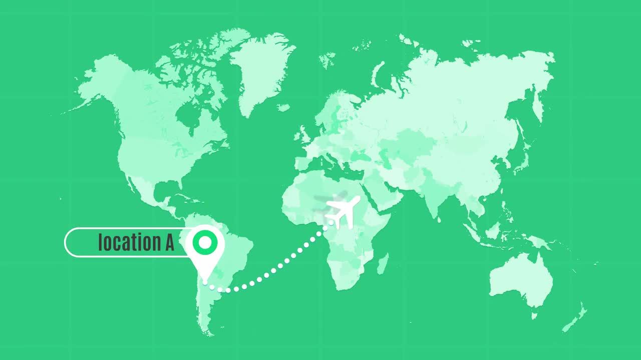 飞行地图制作工具素材库精选AE模板