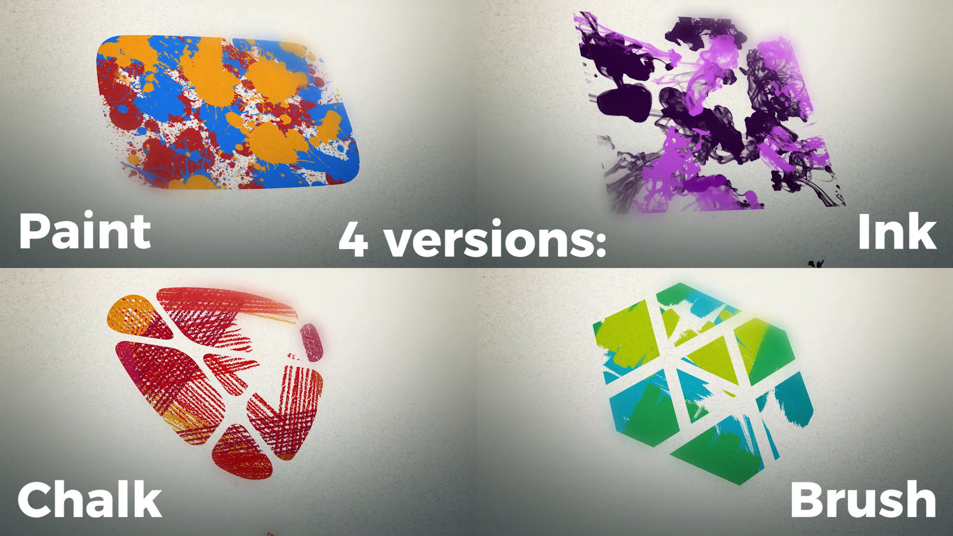 水墨彩绘动画logo展示素材库推荐PR模板