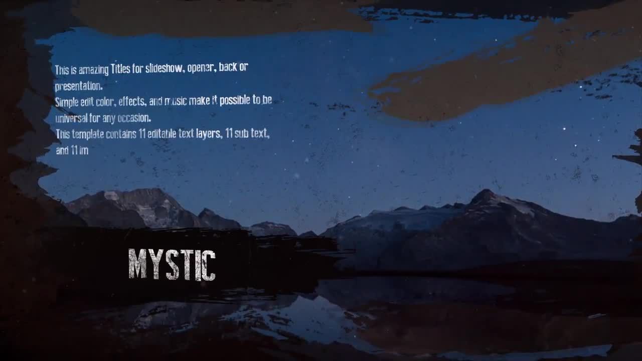 现代独特神秘的艺术效果开场白素材库精选AE模板