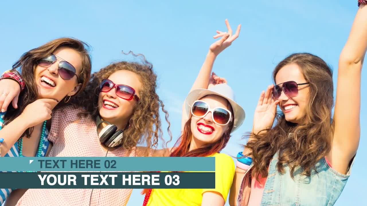 Boxy Thirds四个独特设计的下三分之一素材库精选AE模板