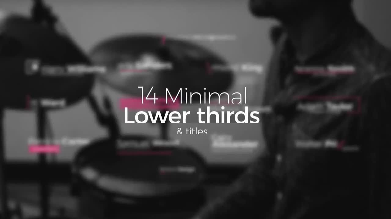 14个简约的演示视频标题动画素材库精选AE模板