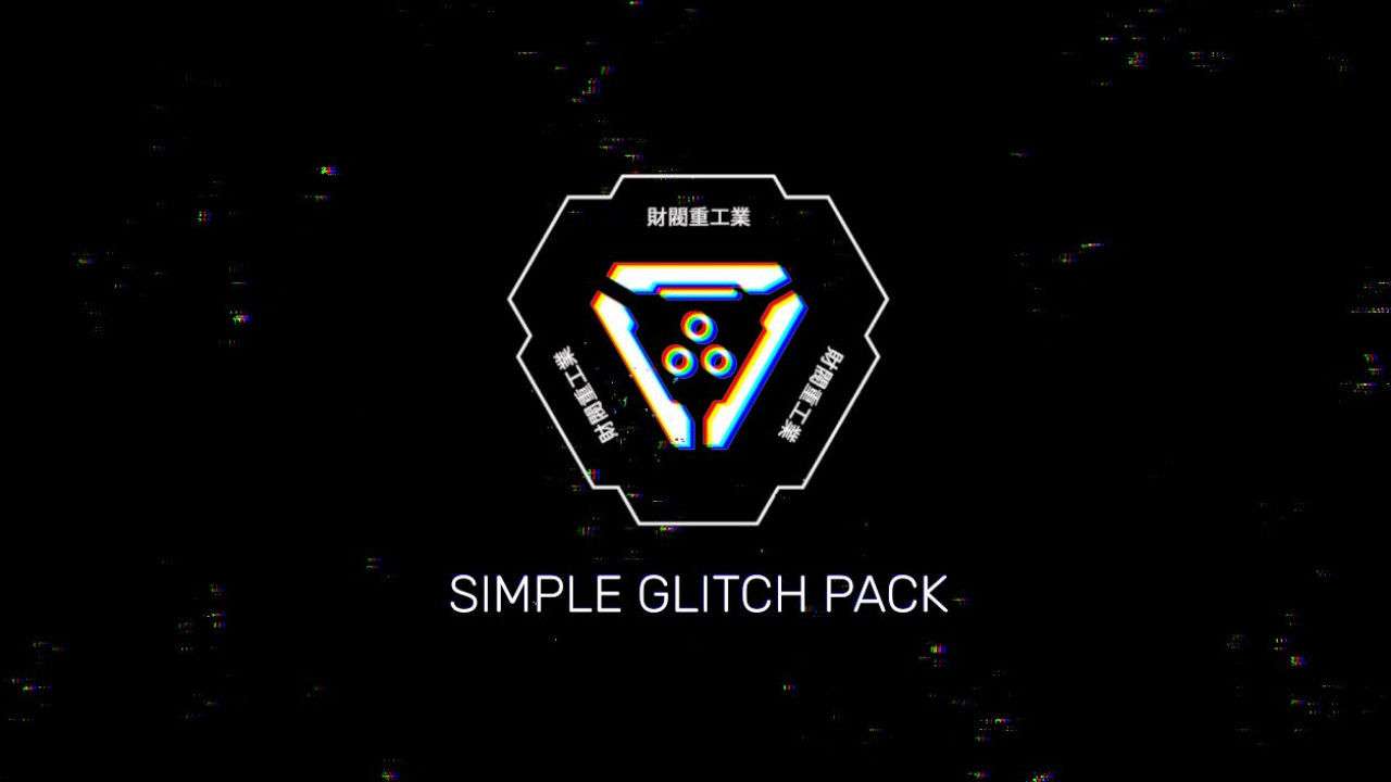 简单故障效果动画素材库精选AE模板