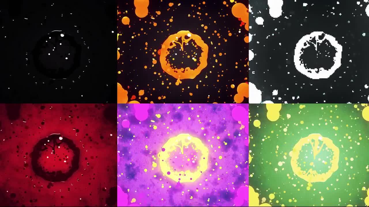 放射性声波动态动画素材库精选AE模板