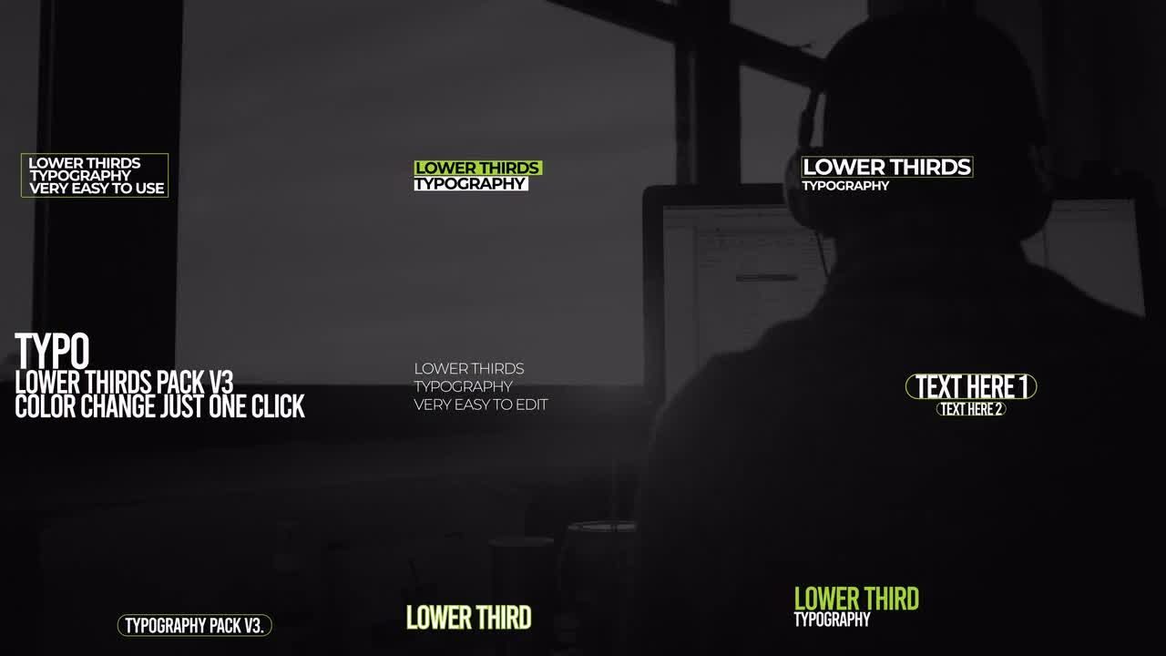 9个现代的较低三分之一的动画素材库精选AE模板