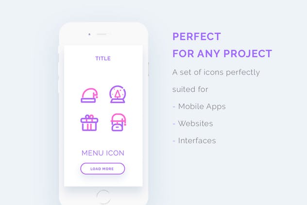 圣诞节&冬天主题UI图标素材 UICON – Christmas, Winter Icons Set插图(5)