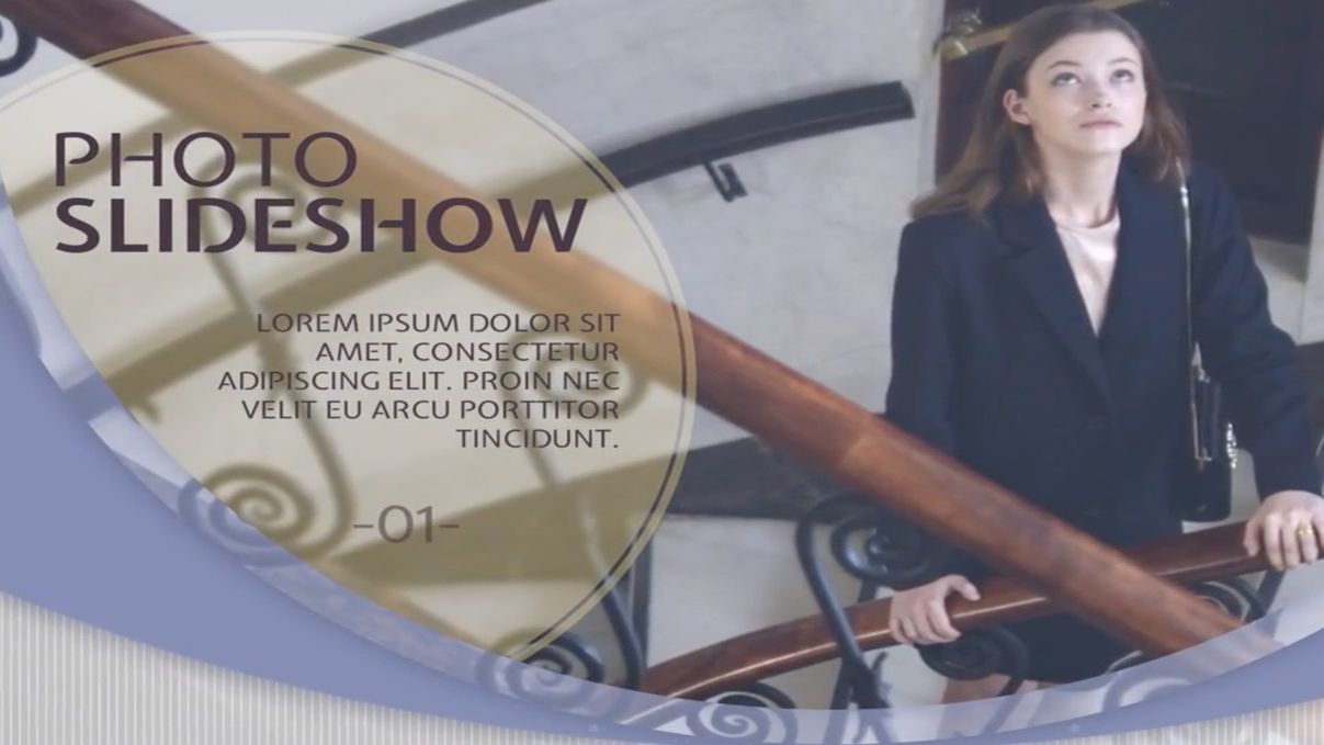 优雅简约的ae动画幻灯片模板