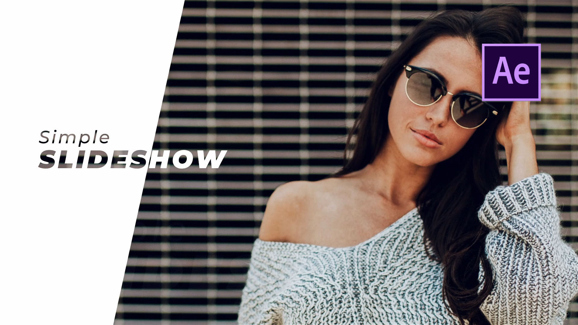 缓慢且时尚的简单优雅的幻灯片素材库精选AE模板