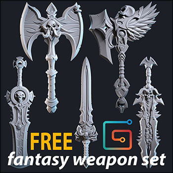 幻想武器刀剑素材之家精选3D模型