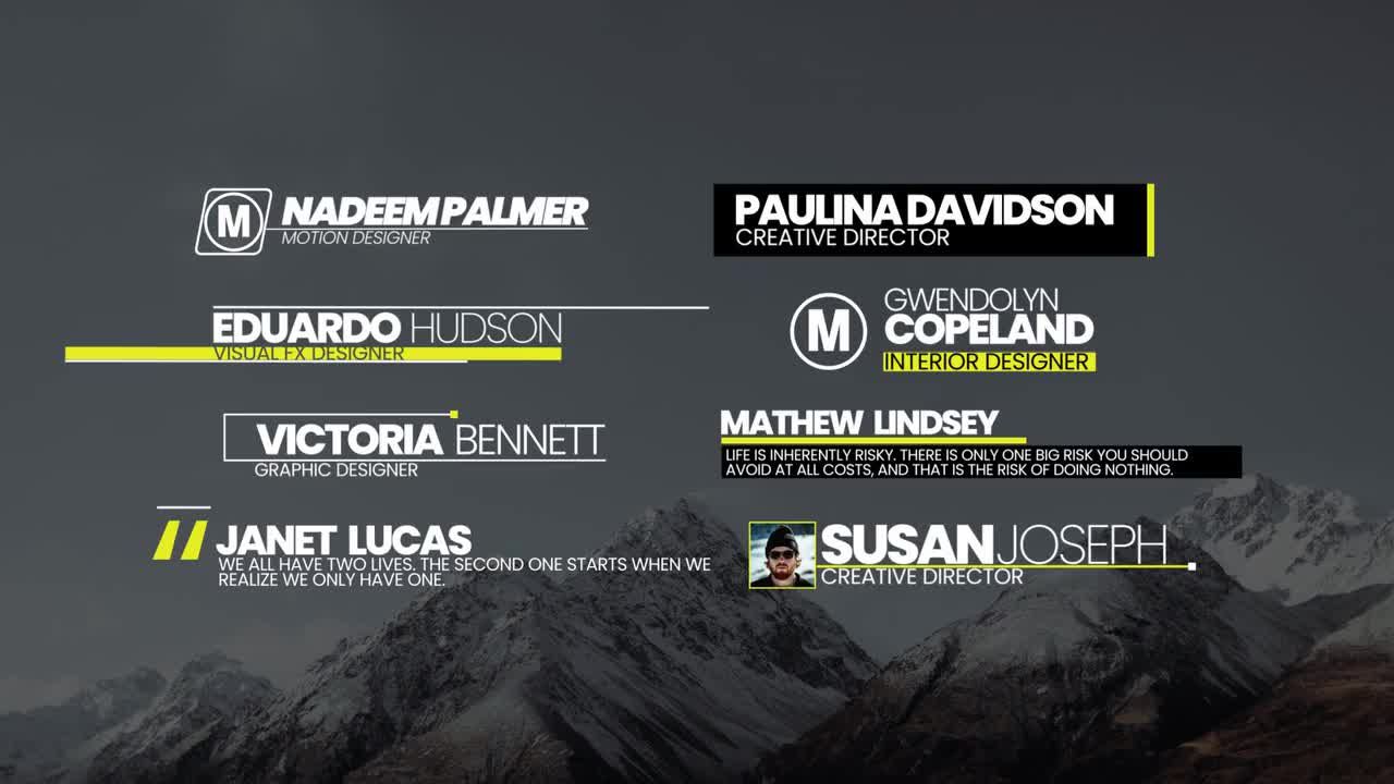 8个独特的下三分之一动态文本标题展示素材库精选AE模板