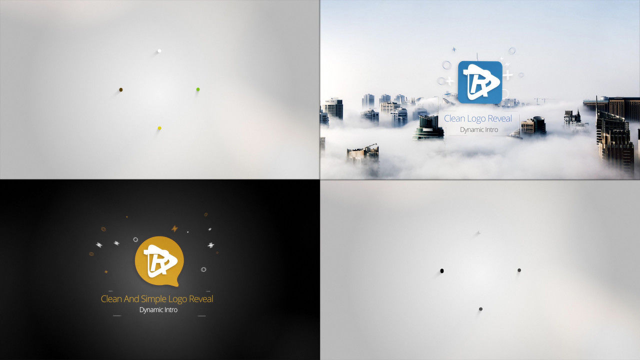 简单干净的Logo标题包素材库推荐Pr模板