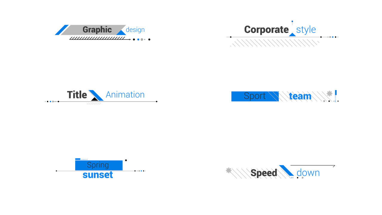 独特的广告标题素材库精选AE模板