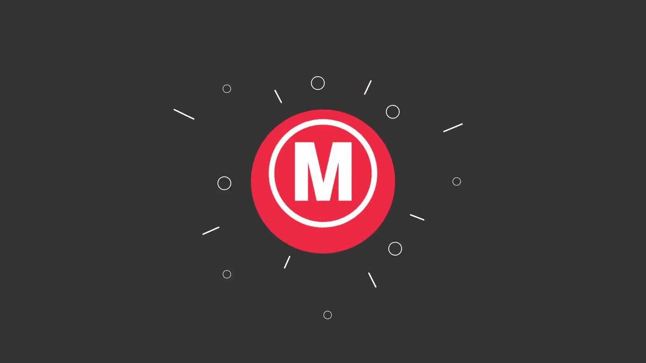 现代时尚创意的动画形状图层展示徽标素材库精选AE模板