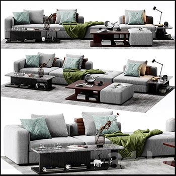 Molteni & C ALBERT组合沙发和茶几素材之家精选3D模型