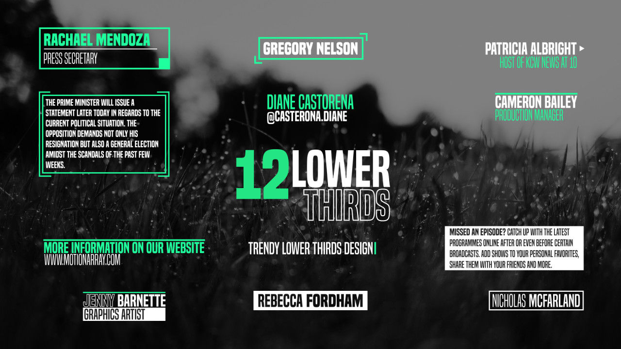 12个低三分之一活动促销视频素材库精选AE模板