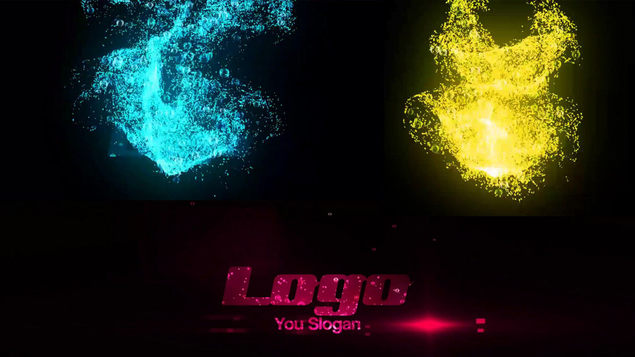 时尚美观优雅的动态动画粒子展示徽标素材库精选AE模板