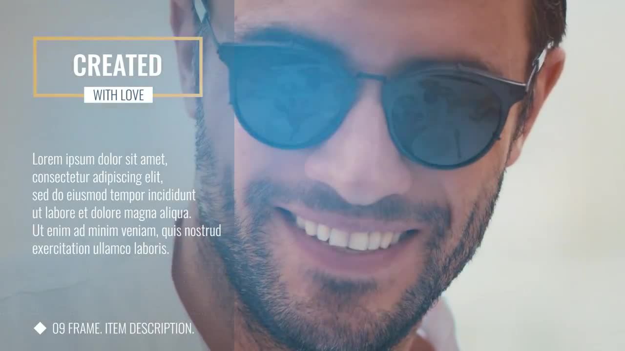 简洁的商品宣传图文动画素材库精选pr模板