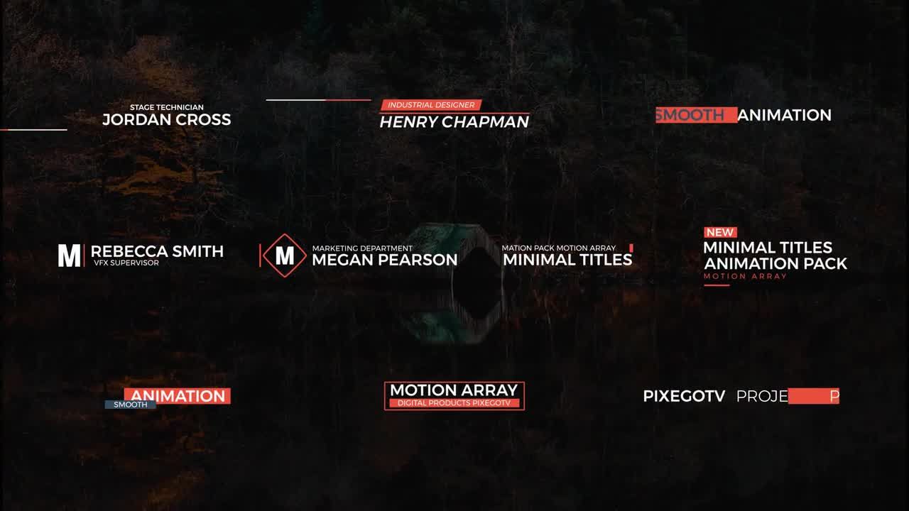 15个流畅的下三分之一文字标题动画素材库推荐PR模板