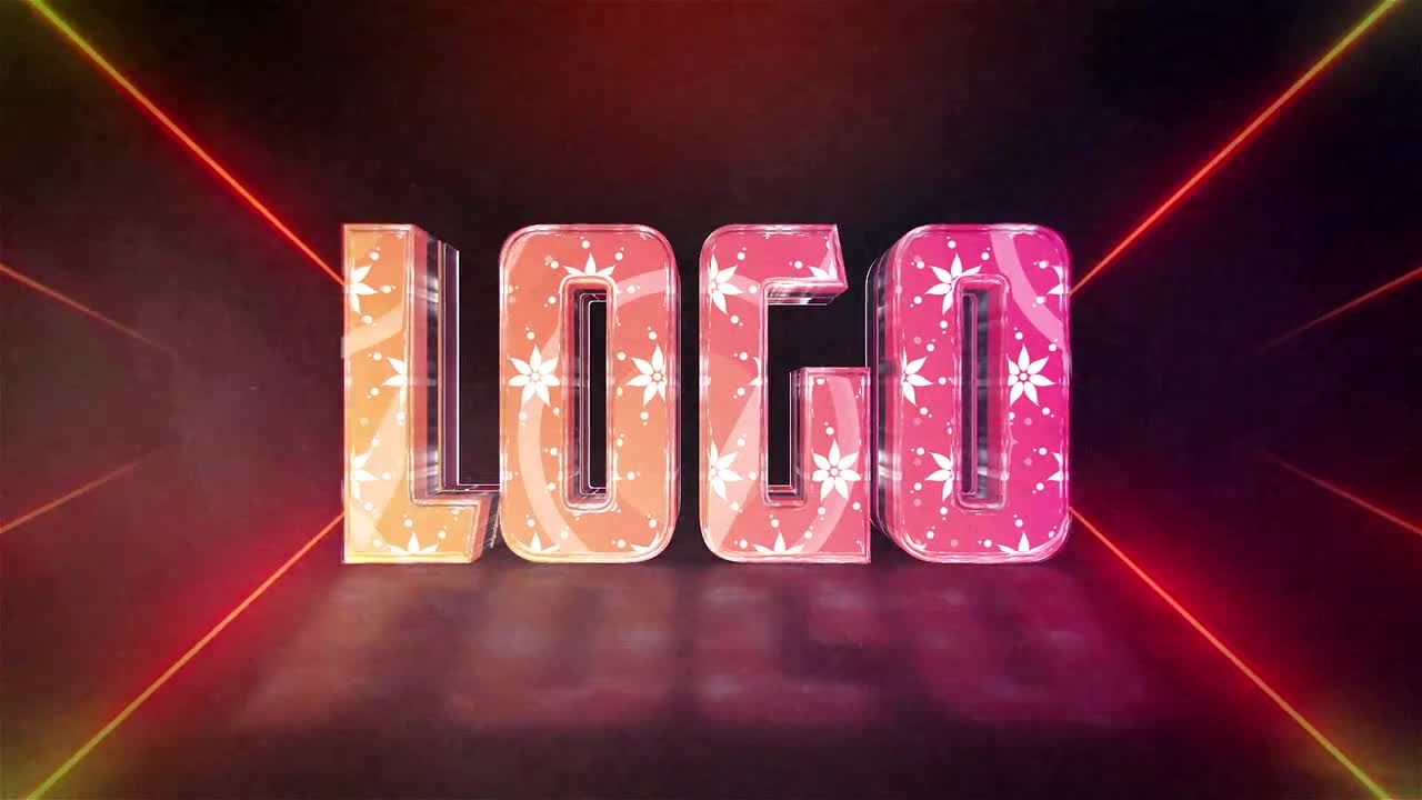 反射装饰徽标动画素材库精选AE模板