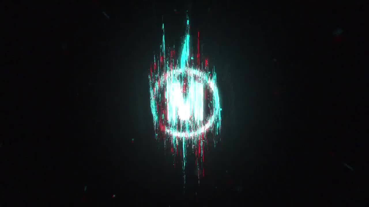 故障和扭曲效果的闪光揭示素材库精选AE模板