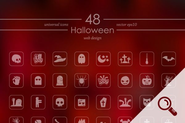 48个万圣节矢量图标集合 48 HALLOWEEN icons
