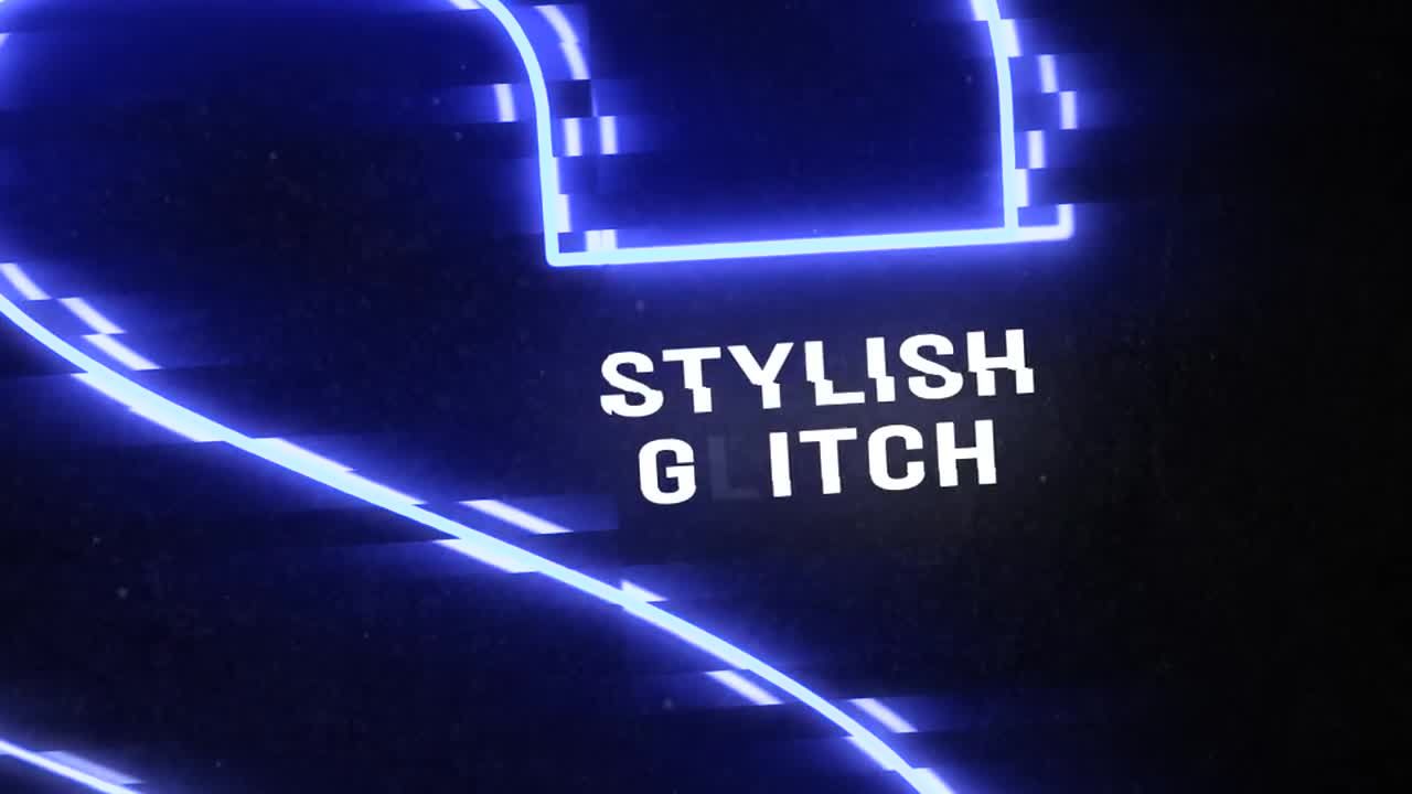 毛刺标题开场白素材库精选AE模板