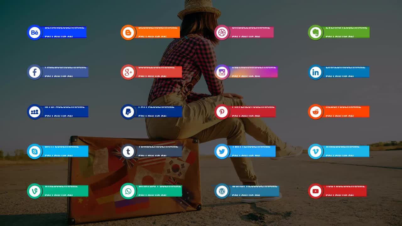 20个简洁明亮活力的社交媒体低三分之二标题动画素材库精选AE模板