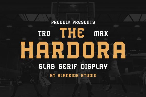 标题/包装/Logo标志设计粗衬线英文字体 Hardora – Slab Serif Display Typeface