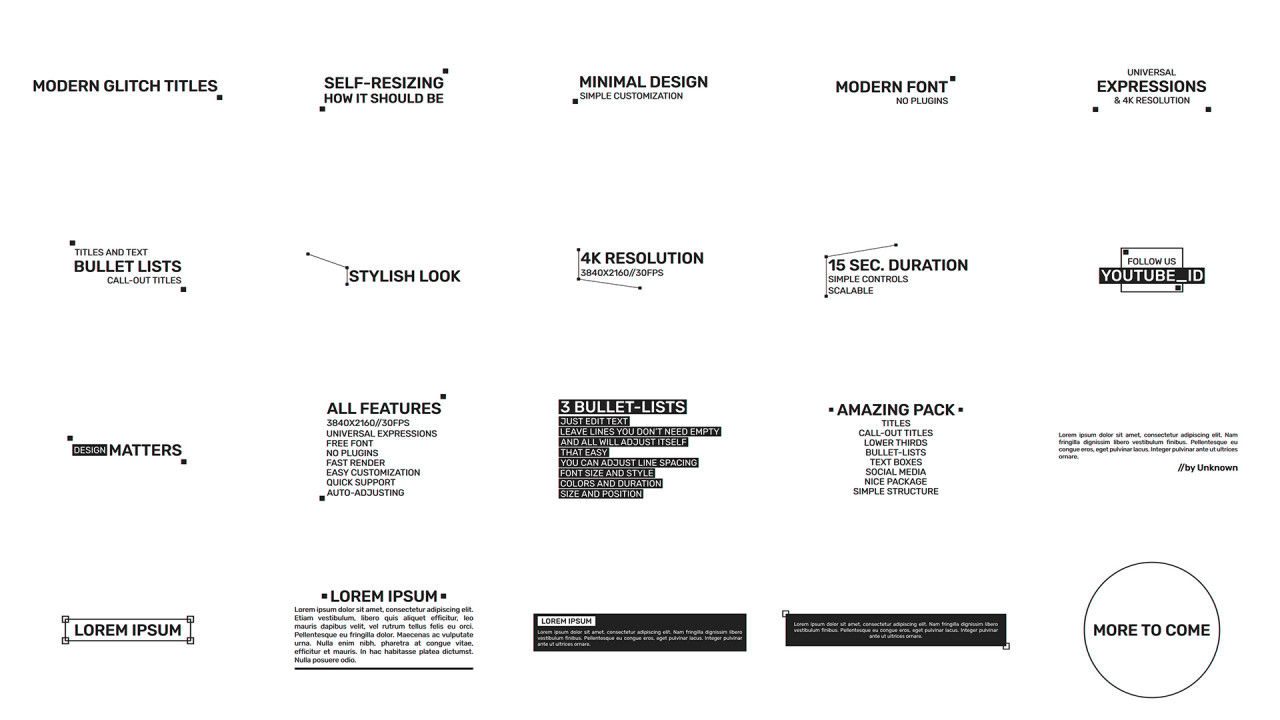 现代小故障标题产品促销素材库精选AE模板下载