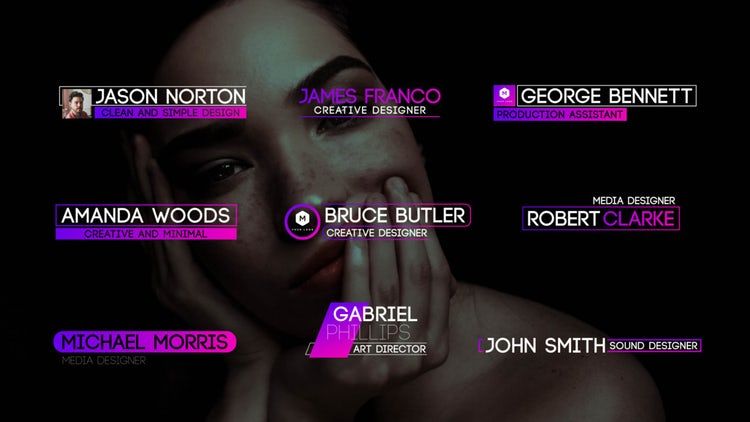 经典动画现代下三分之一文本标题素材库精选AE模板