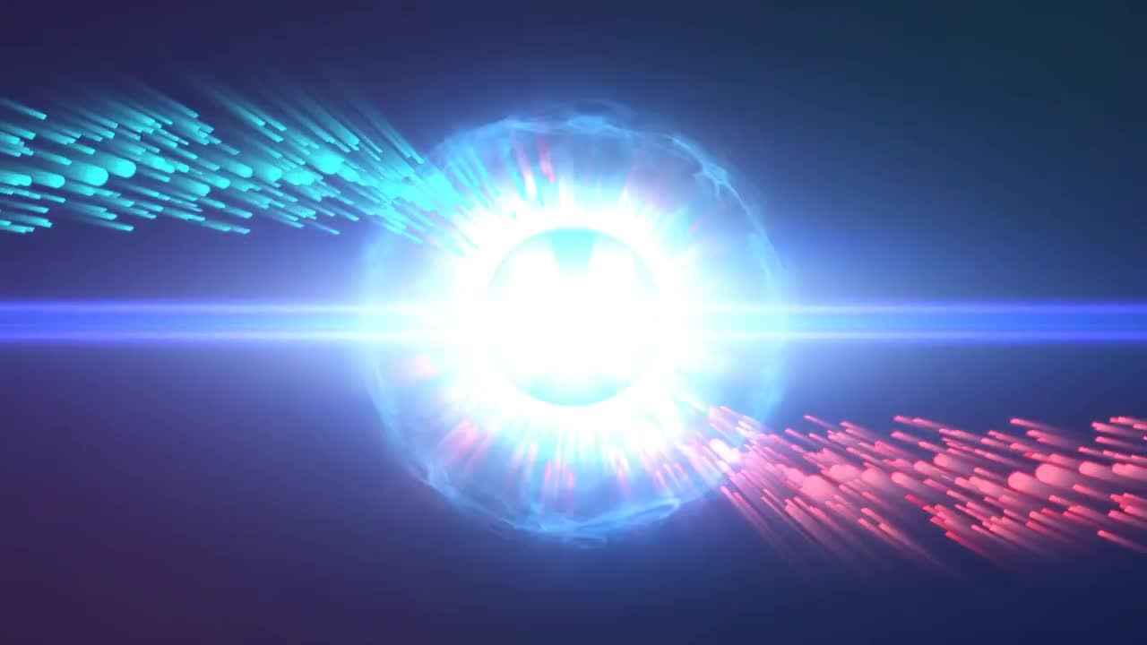 粒子爆炸显示徽标ae模板