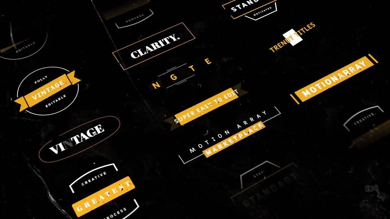 复古风格自我调整标题素材库精选AE模板