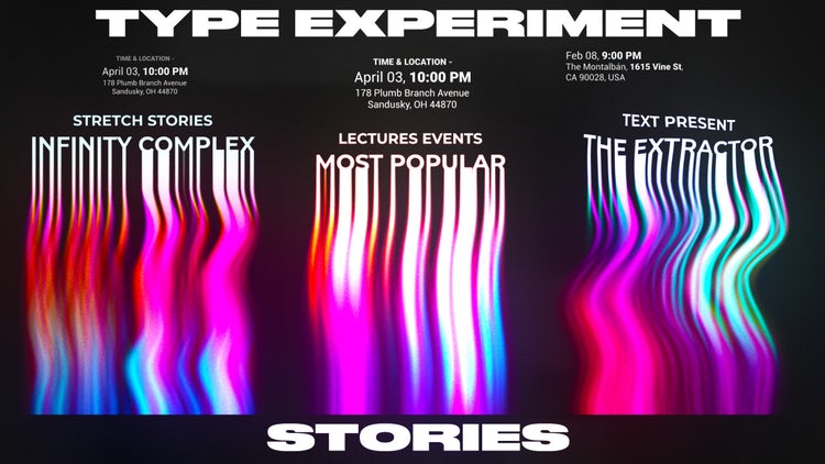 超现代酷炫文本动画ae模板