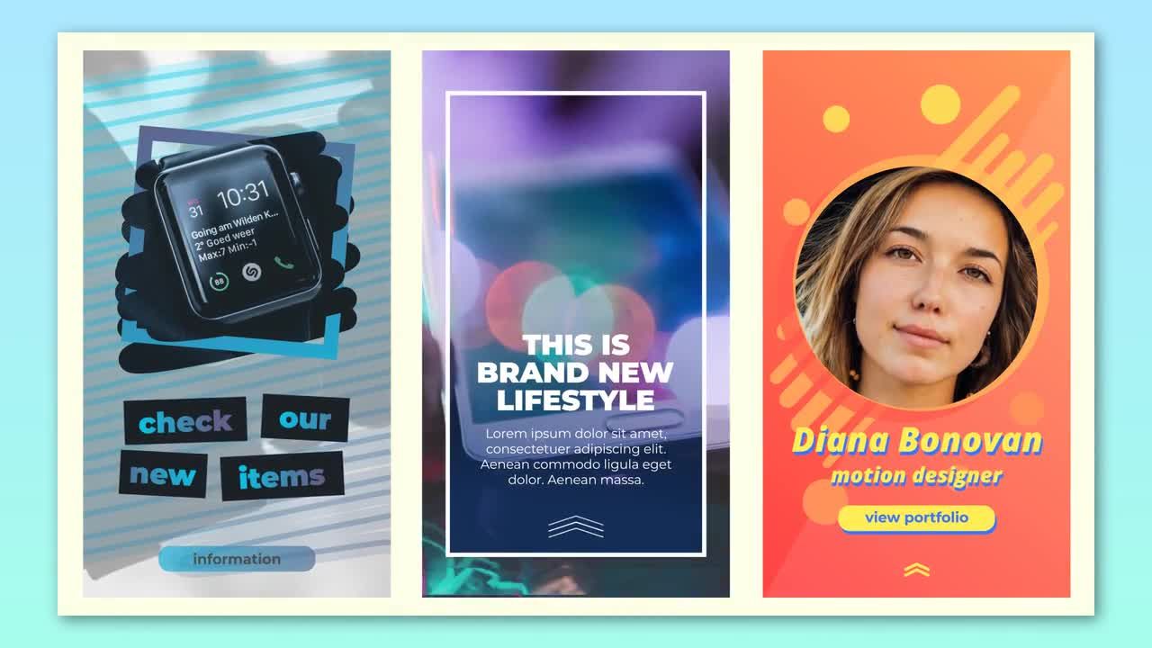 12个旅行Instagram创意故事素材库精选AE模板